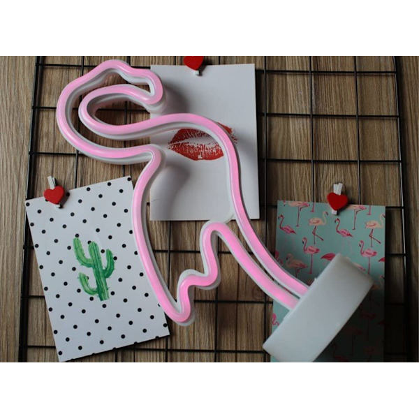 Flamingo Neon Skyltar, Batteridriven LED-nattlampa, Flamingos