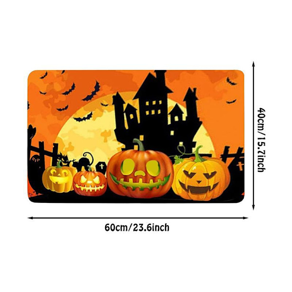 Halloween-dørmatte, sklisikker, vaskbar, 15,7*23,6 tommer, #20