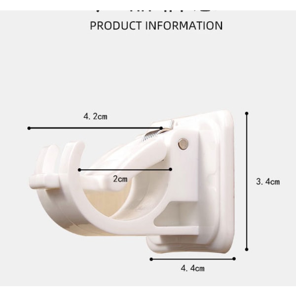 Itsekiinnittyvät verhotangon kiinnityshakaset (4 kpl)