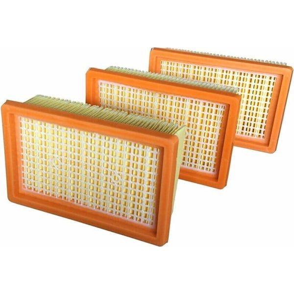 2-pak Udskiftningsfiltre til Kärcher WD4 WD5 WD6 MV4 MV5 MV6 Støvsuger, plisseret fladt filter. [HONGDE]