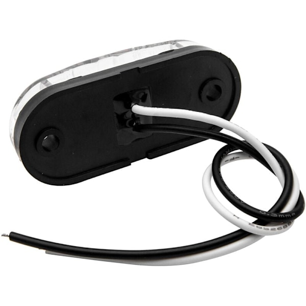 8 stk. LED sidemarkeringslys Positionslys Forreste Bageste Sidelampe 12V 24V Universal til Trailer Lastbil Campingvogn Van Bus Traktor, Hvid, 12v