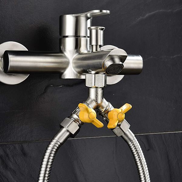 Reserveventil G1/2Y-armatur messing 3-veis dusjventil adapter