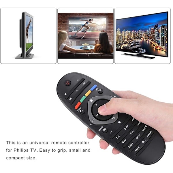 Ersatnings-TV-fjernbetjening Universalkontrol til Philips TV Original Philips Fjernbetjening Philips KVALITETSMATERIALE Denne TV-fjernbetjening Har