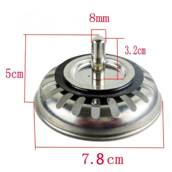 2 x kjøkkenvasktilbehør Avløp med paraplyproppbeskyttelse