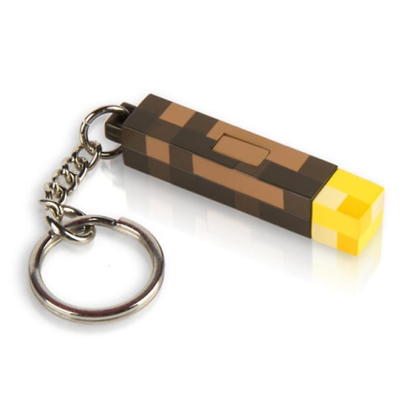 Minecraft Torch Nyckelring