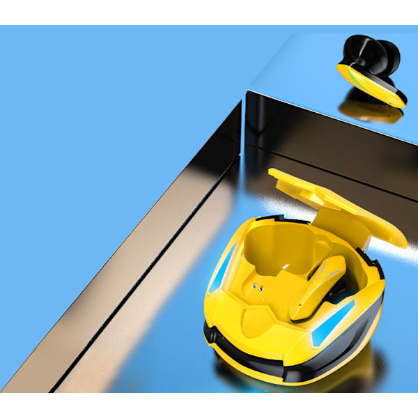 Trådløs Binaural TWS Gaming Bluetooth Headset - Lav latenstid gul