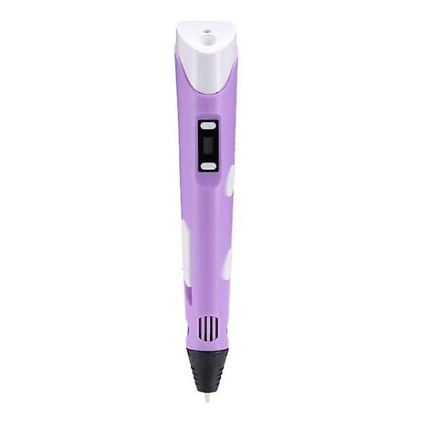 Intelligent 3d Pen Led Display 3d Printing Pen Usb  Purple