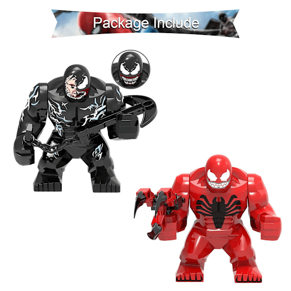 6 stk. Venom Store Minifigurer Byggeklodser Legetøj Sæt Actionfigurer