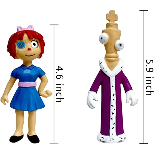 10 Fantastiske Digitale Sirkusfigurer, Pomni Jax Modellleker Til Barn, Samleobjekter Fra The Amazing Digital Circus 10pcs-b