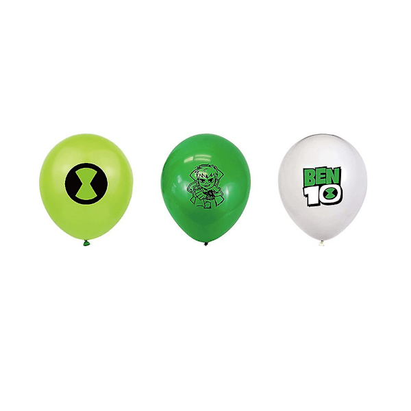 Ben 10 Tema Barn Happy Birthday Party Tillbehör Banner Ballonger Kit Tårta Cupcake Toppers Dekor Set
