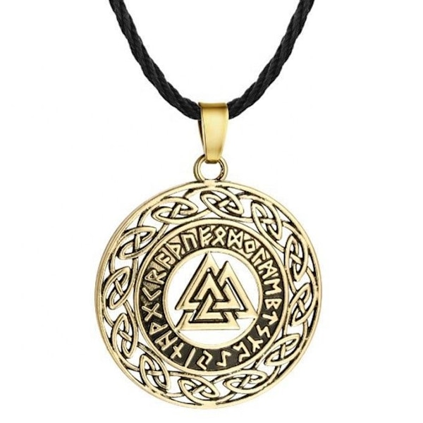 Valknut-riipus narulla, 2 värivaihtoehtoa, viikinkikorut naisille ja miehille
