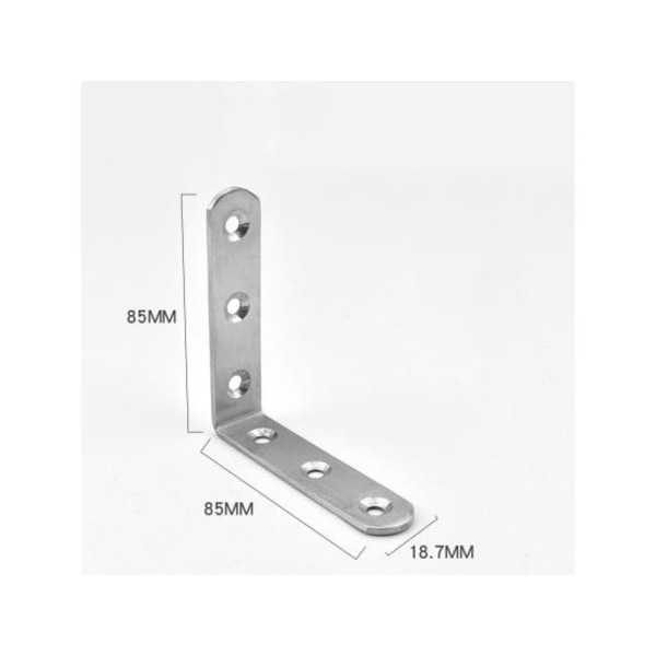 10 st rostfria hörnfästen L-form rät vinkel 85*85mm