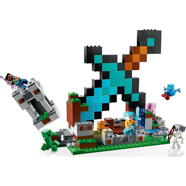 Minecraft 21244 Svärdsutpost Creeper, Skelett, Leksak och Minifigurer för Barn Flerfärgad [HONGDE]