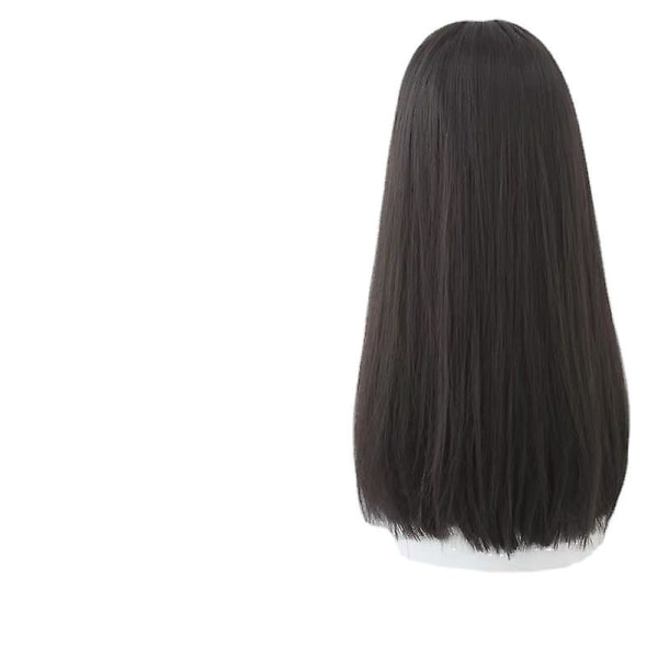 Paryk kvinders lange hår naturlige fuld-hoved paryk sort lang lige