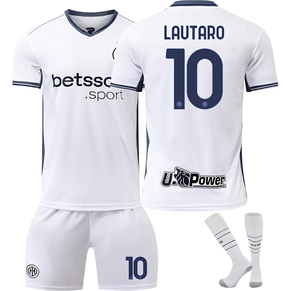 2024-2025 Inter Milan vierasjalkapallopuku nro 9 Thuram lasten pelipaita miesten ja naisten puku{HONGDE} Size 9 socks XXL
