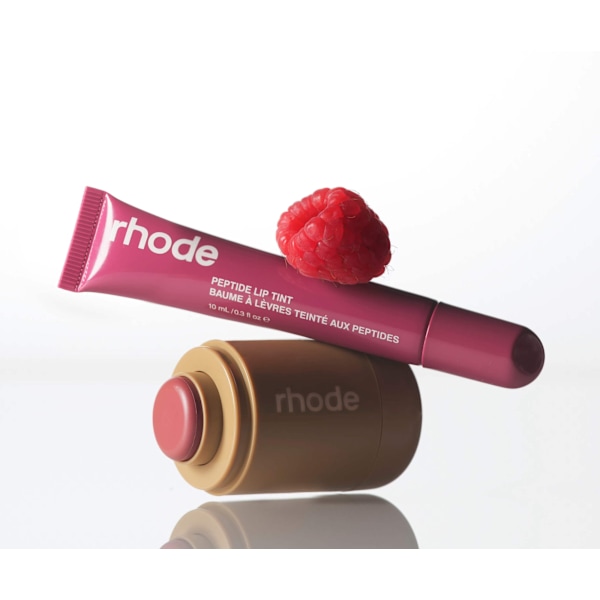 Rhode Pocket Blush + Peptide Lip Tint sleepy girl + raspberry jelly