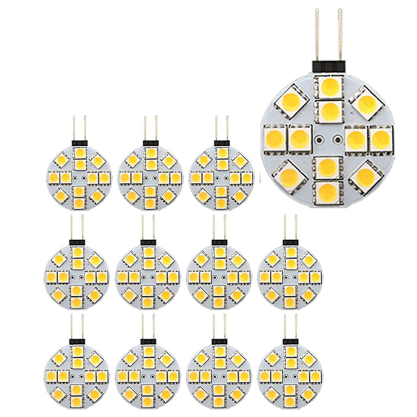 12 G4 Puck Lights Led-lampor Sidopinsbas G4 5050 12smd