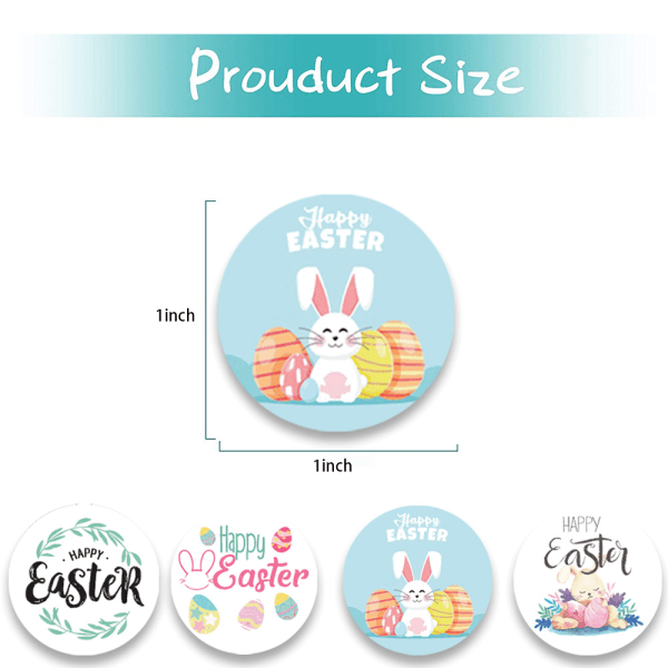 500 Stickers/Roll 1 inch Easter Seal Decorative Stickers Labels