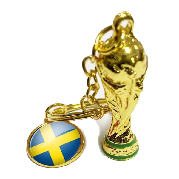 2 st World Cup Match Nyckelring-Fotboll Nyckelring -Sverige