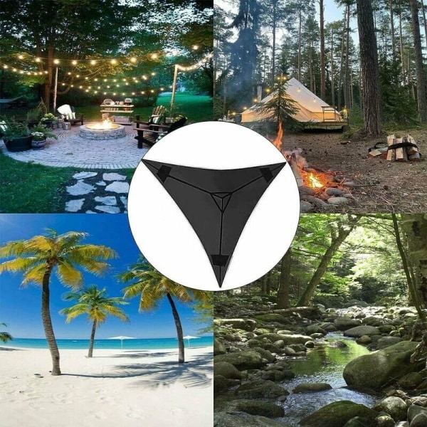 Stor Triangel Camping Trä Luft Hängmatta 3 Person Bärbar Hängmatta för Utomhus Trädgård Camping