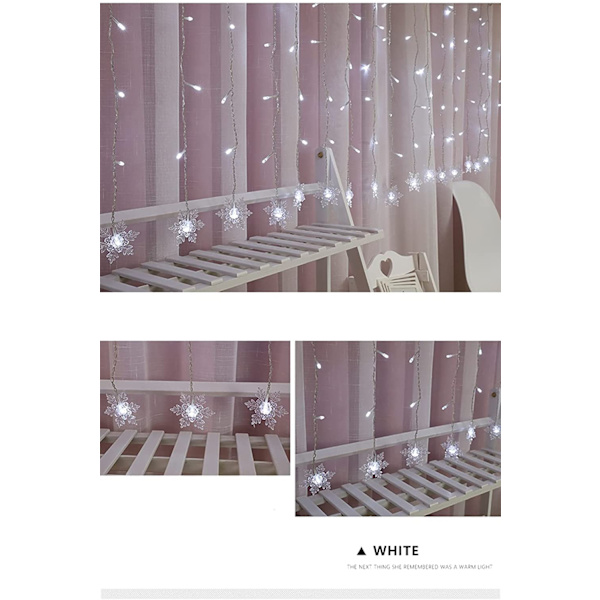 LED-verhovalosarja 13,1ft/4M jouluvalot-valkoinen