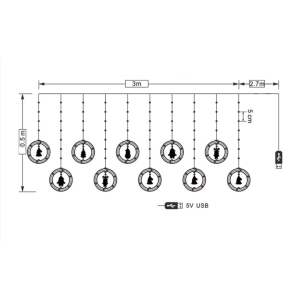 Christmas String Lights Outdoor Indoor, Waterproof