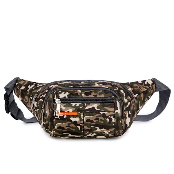 Fanny Packs,for Women Men, Waterproof,Crossbody Belt Bag,Camouflage Waist Packs,for Workout,Casual,Travel,Hiking(Brown)