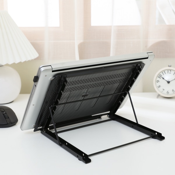 Metal Lift Computer Stand Laptop Desktop Justerbar-hvid