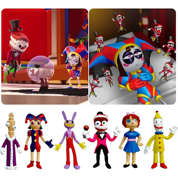 10 Fantastiske Digitale Cirkus Figurer Sæt, Pomni Jax Model Legetøj Til Børn Gaver, De Fantastiske Digitale Cirkus Samleobjekter Anime Figurer 10pcs-b