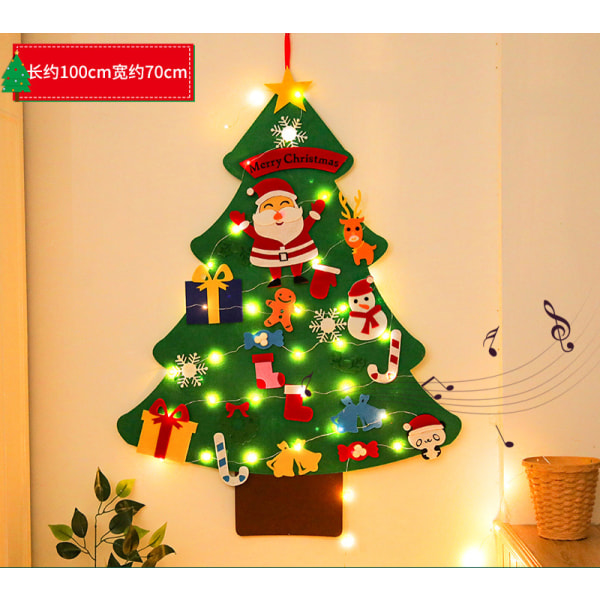 filt juletræ sæt Glædelig jul DIY music light