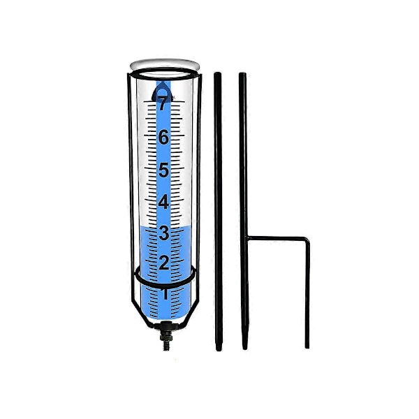 Regnmätare, Frostsäker Utomhusregnmätare Bäst i Test, Trädgårdsregnmätare med Stake, Dekorativ Regnmätare (FMY) As shown