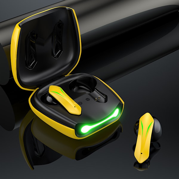 Trådlöst binauralt spel-Bluetooth-headset - Låg latens gulB