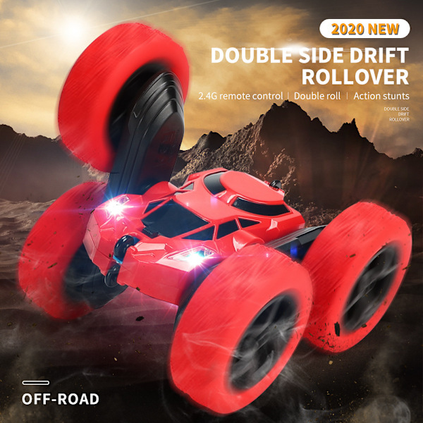 RC-bil 360° roterande RC-bil 2,4 GHz RC-bil (röd)