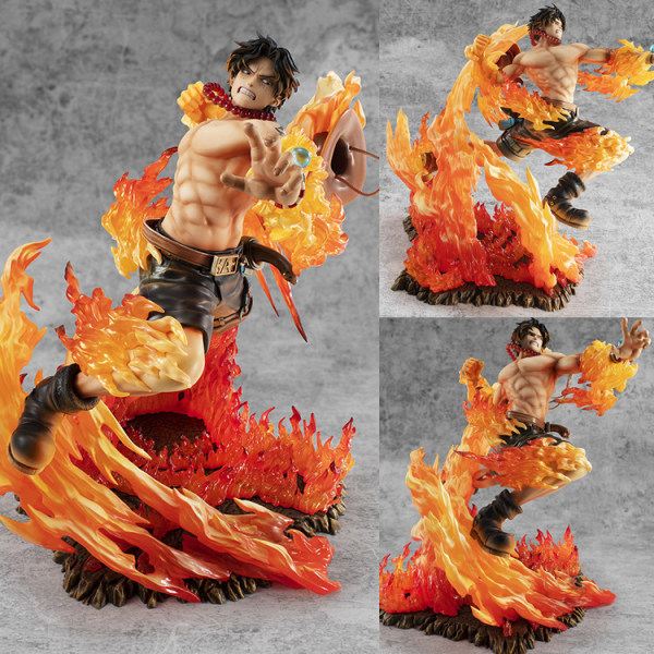 Pirate Fire Fist Ace MRX 15-årsjubileum Special Edition Ver Battle Scene Hand Model Ornament