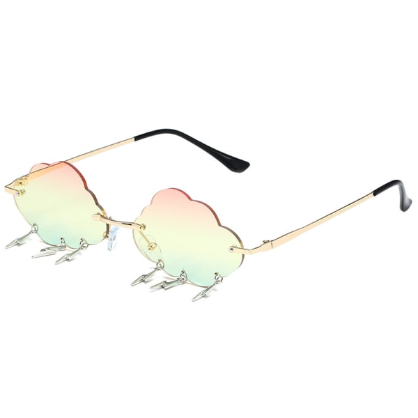 Cloud Lightning solbriller med uregelmessig form - innfatningsfrie briller6#