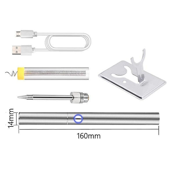 Genopladelig Loddekolbe til Studerende DIY Lodning Bærbar Mini Loddekolbe USB Lithium Batteri Lodde