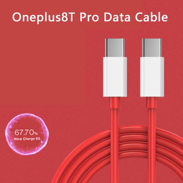 B?rbar Alkuperäinen Oneplus 8tpro Warp Charge Type-C Dash-kabel 3M