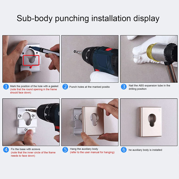 Rostfritt Stål Väggmonterad Retractable Klädstreck (Svart)
