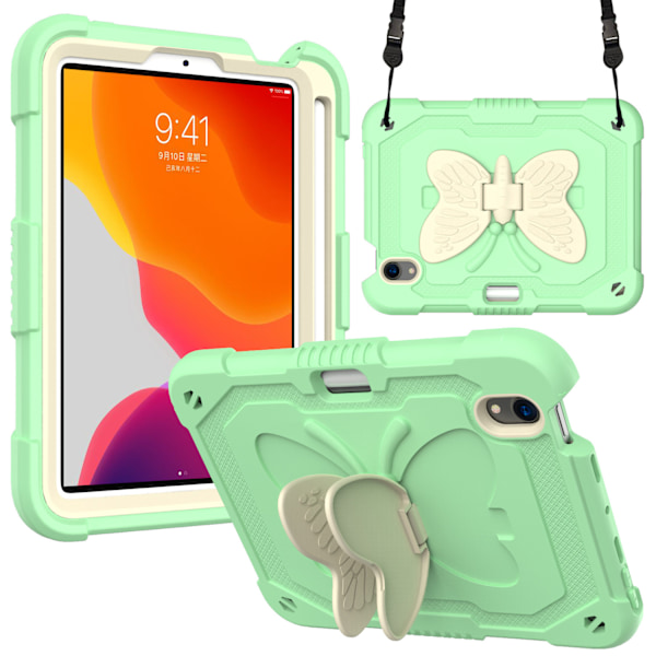2-lags tablet-etui med sommerfuglestand til iPad 9. 10,2