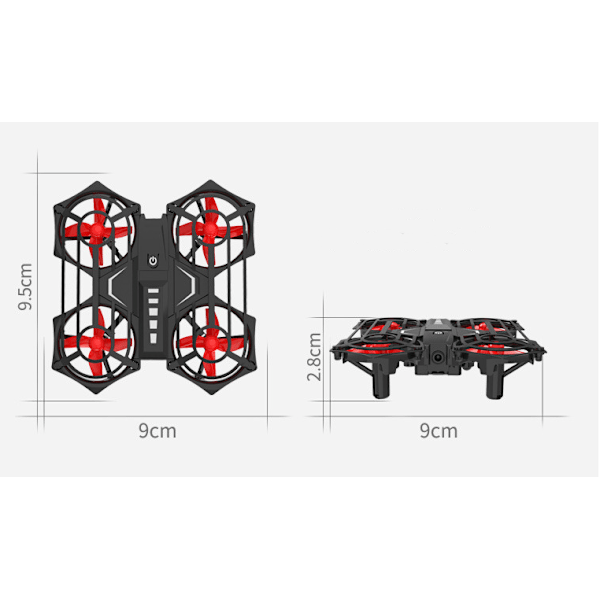 Bärbar rörelse bärbar quadcopter mini flygande drönare