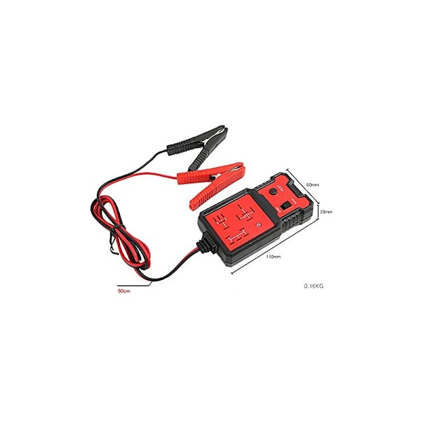 12V Bilrelæ Elektronisk Tester med Klemmer - Elektronisk Relætester til Bilreparation