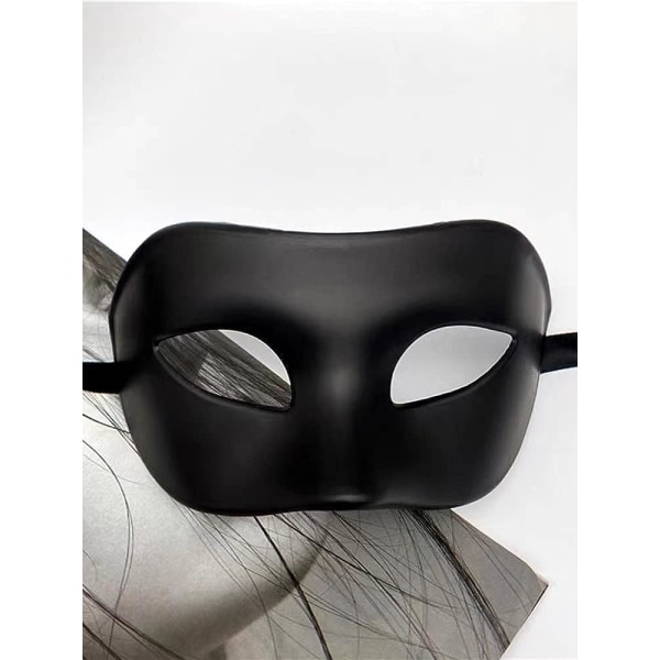 6-pakke venetianske greske romerske fest Mardi Gras-masker, maske for maskeradeball Vintage Black