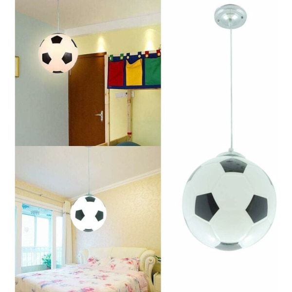 Loftslampe til fodbold, kreativ loftlampe til fodbold, moderne LED-belysning