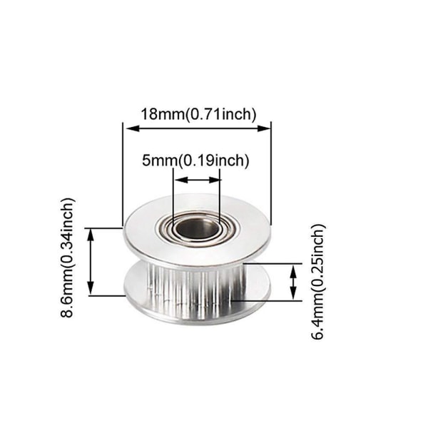 3D-skriver Timing Belt Tensioner, x-akse Ender 3, cr-10s Tronxy X3