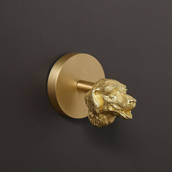 Messing skapdør Golden Retriever Disc Hook