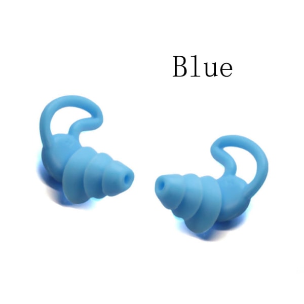 Støjreducerende ørepropper, silikone soveørepropper, blå