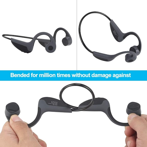 Langaton luujohtokuuloke Bluetooth-kuuloke musta