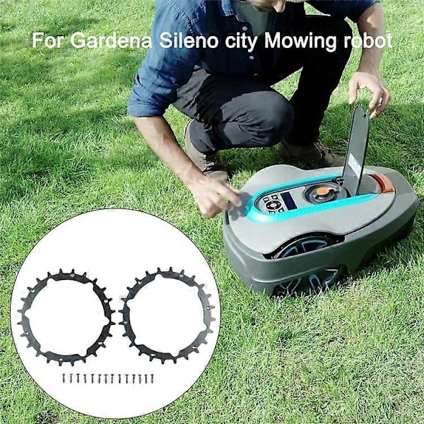 TLWG-01 2 st/set 212mm SPCC Gräsklipparhjulspikar Kompatibla För Gardena Sileno City Spikar
