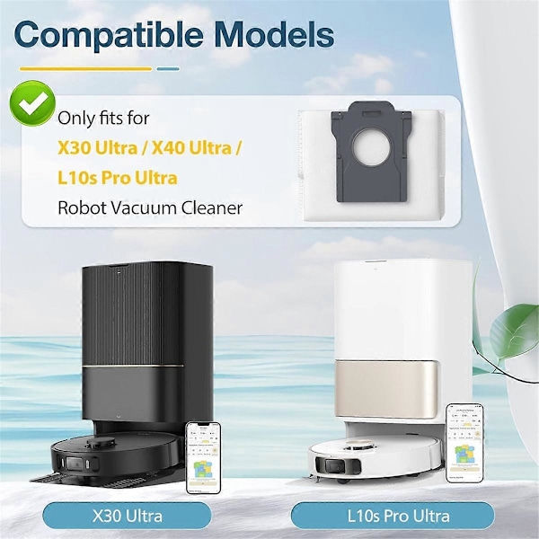 10 kpl pölynimuripusseja Dreame X30 Ultra / X40 Ultra / L10s Pro Ultra robotti-imurille