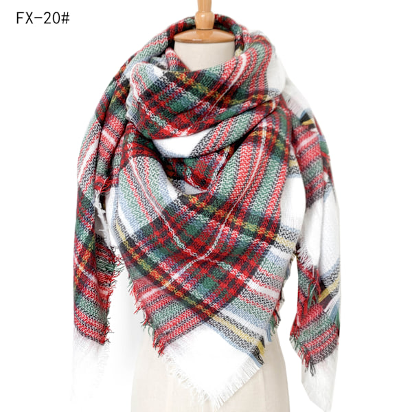 Plaid Scarf Soft Warm Tartan Shawl Cape Blanket Scarves Fashion Wrap